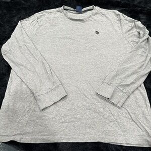 U.S. Polo Assn. Men's Light Gray Long Sleeve Tee
